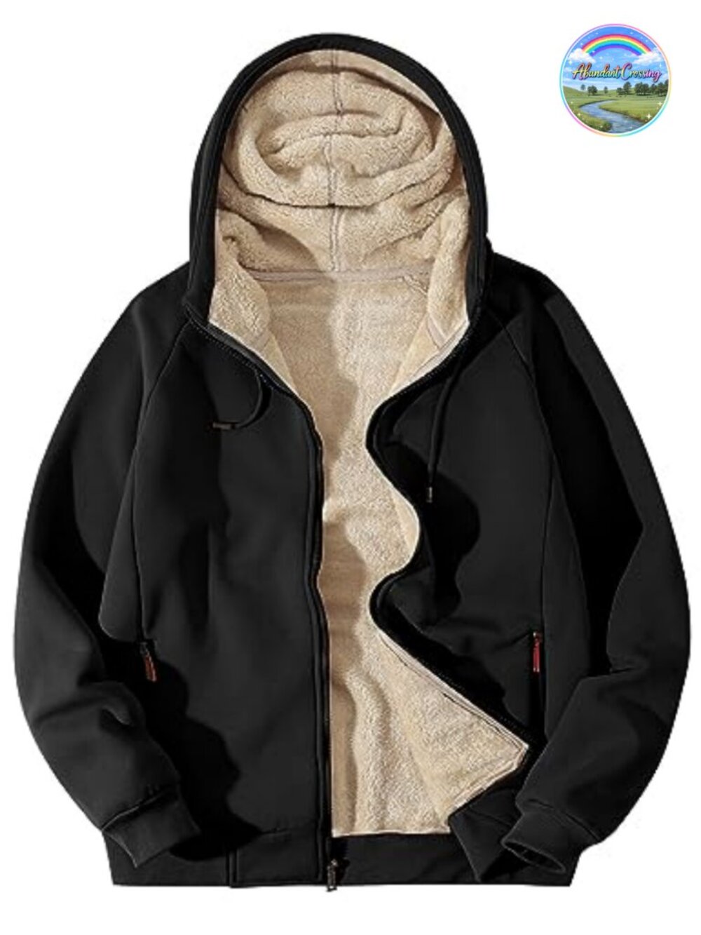 Men's Zip Up Sherpa Lined Heavyweight Fleece Hoodie Winter Warm Jacket